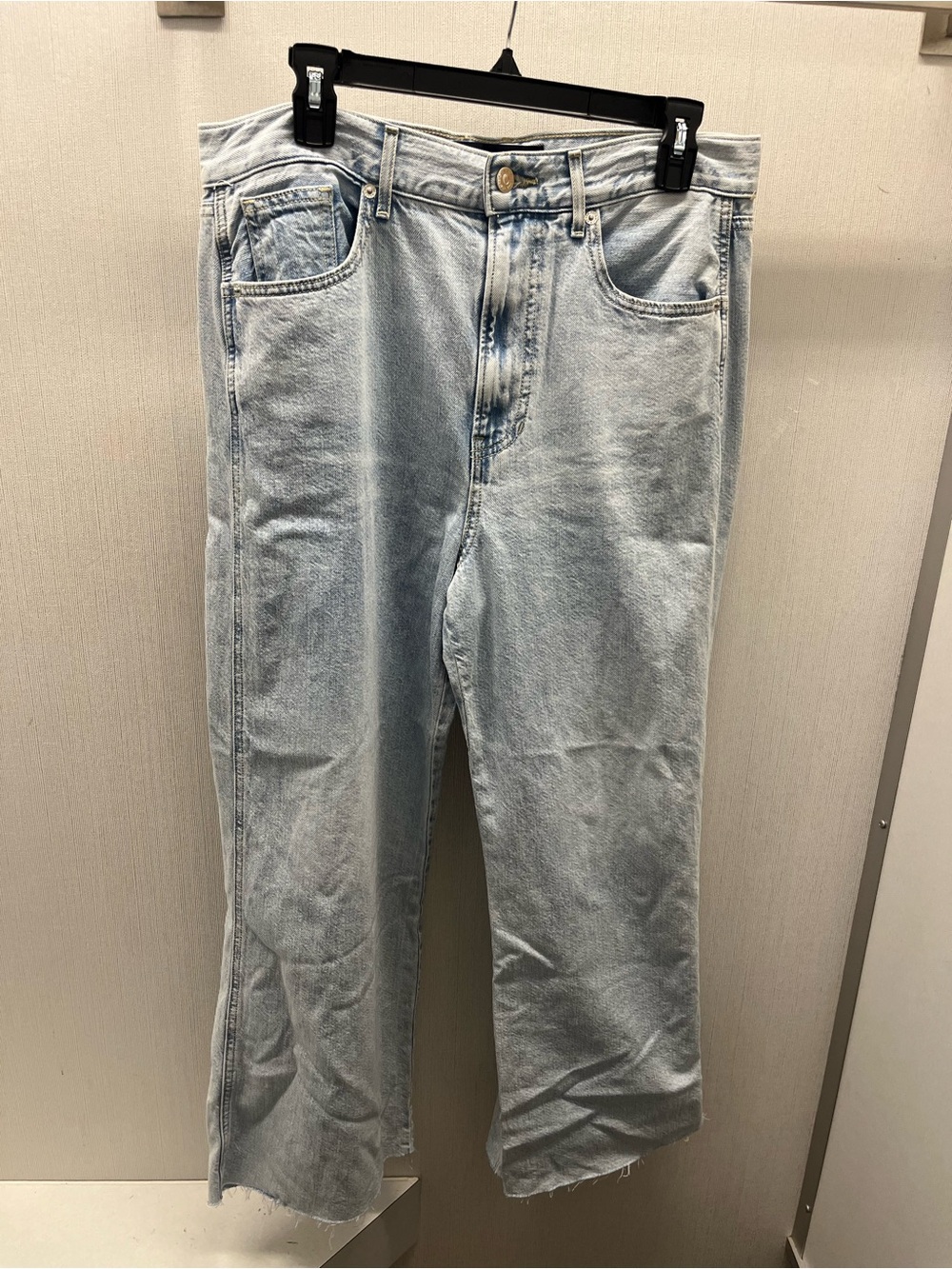 NWT Veronica Beard Taylor High Rise Wide Leg Crop Jeans Pale Stone Blue 30 - Picture 7 of 9